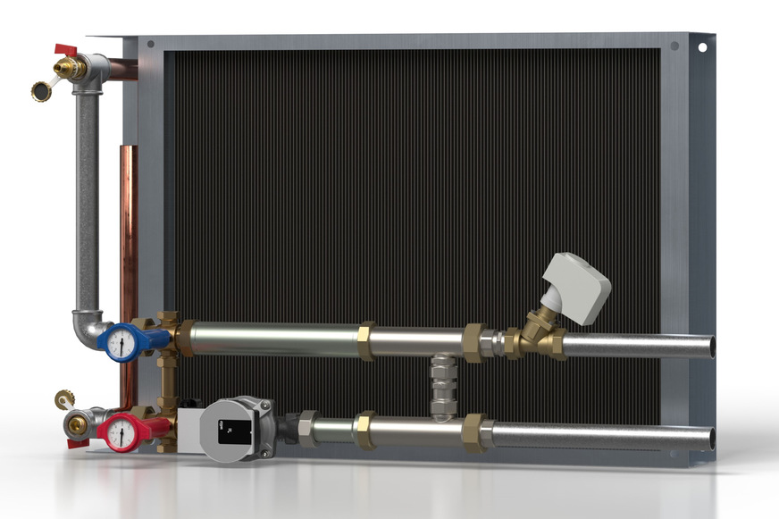 Wolf: Hydraulik-Schaltung für Heiz- und Kühlregister.