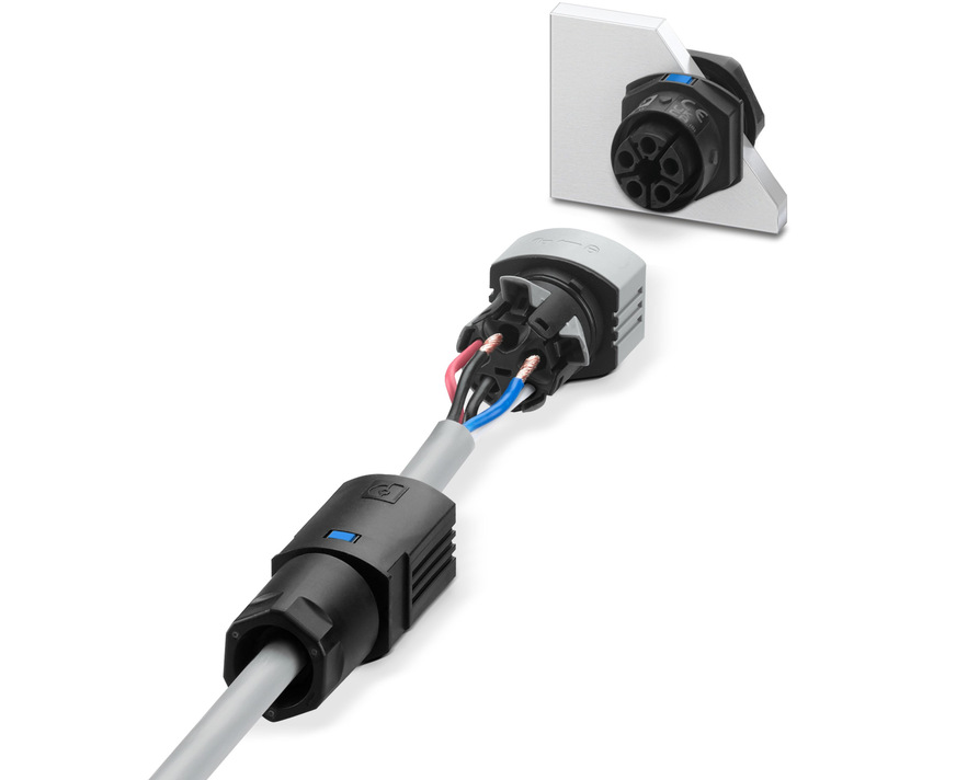 Bild 3 IPD-Steckverbinder: Werkzeugloser Anschluss durch Push-Lock-Technik.