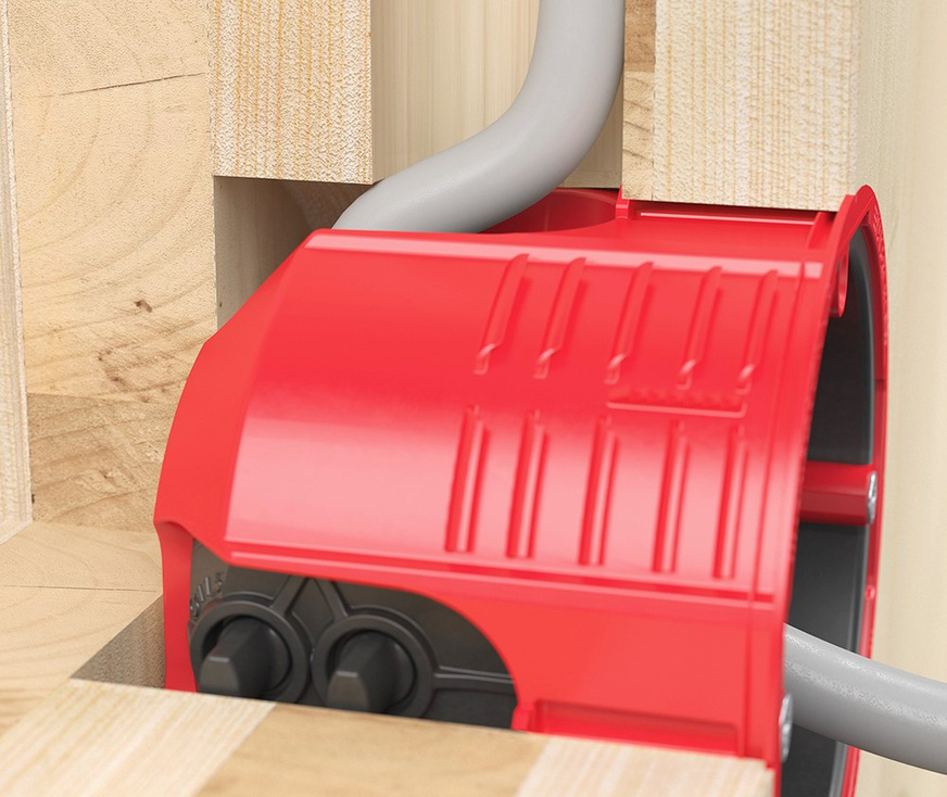 Kaiser: Brandschutz-Geräteverbindungsdose Massivholz Protect.