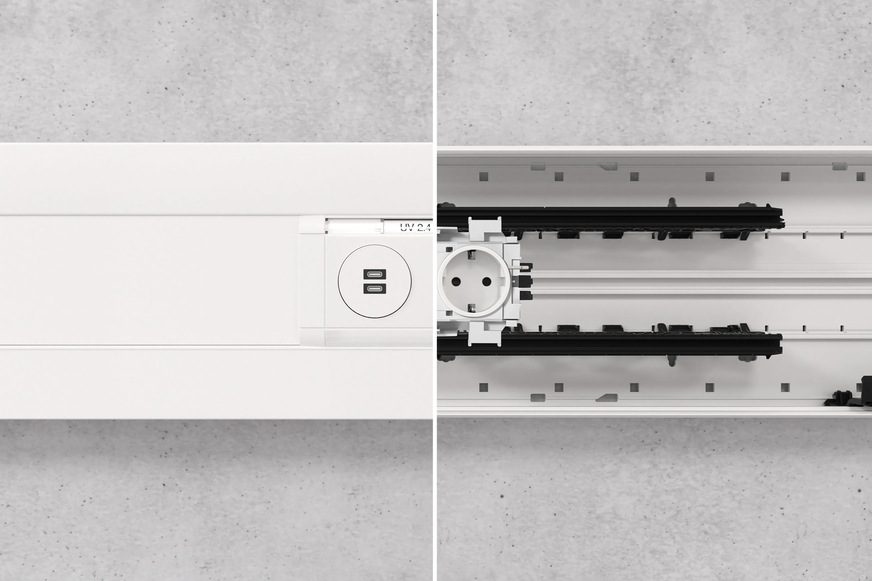 Hager: Kanalsteckdose Schuko mit USB-C-C.