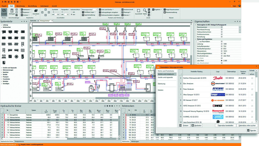 Bild 8 Bei der Planung können Anwender auf übersichtlich strukturierte Bauteilkataloge zurückgreifen.