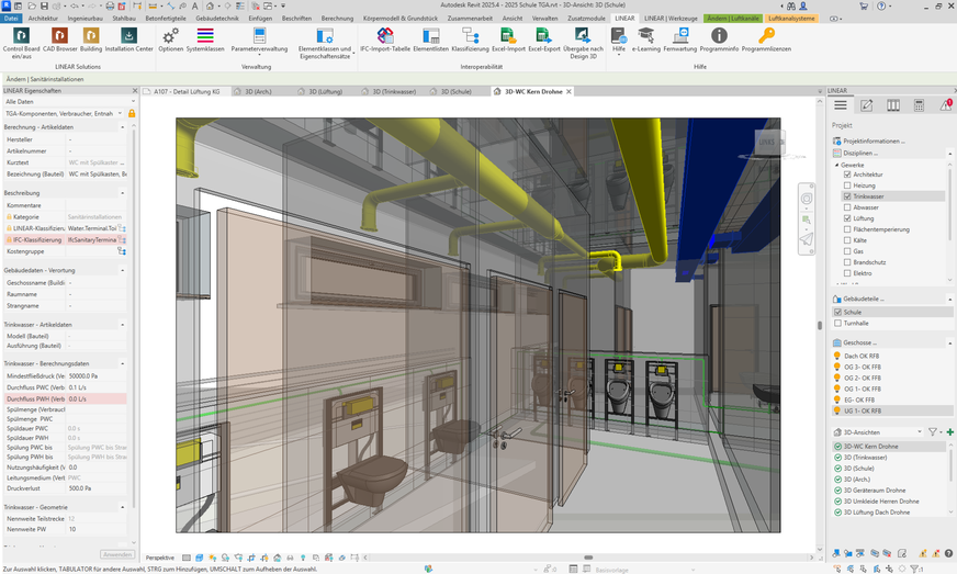 Bild 4 … bis hin zu umfassenden 3D- und BIM-fähigen Lösungen, die nahezu alle TGA-Gewerke berücksichtigen.