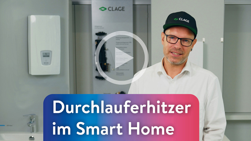 Im Fokus der neuen Videoserie von Clage steht der neue E-Moduldurchlauferhitzer ISX und dessen Einbindung in moderne Smart-Home-Umgebungen.