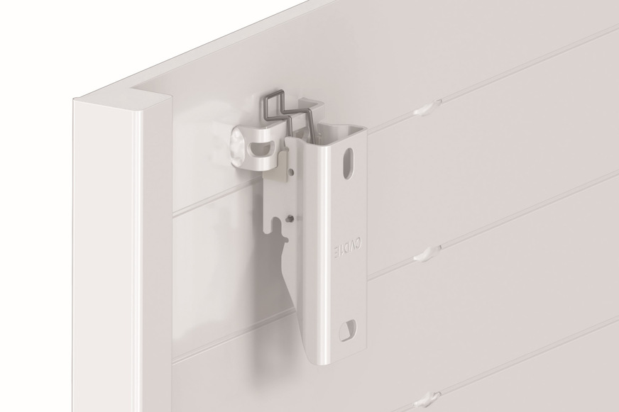 Zehnder: Wandkonsole CVDE und Verschiebesicherung.