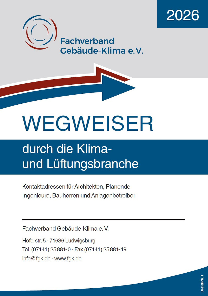 Auf knapp 100 Seiten enthält der „Wegweiser durch die Klima- und Lüftungsbranche“ ein übersichtlich gegliedertes Branchenverzeichnis.