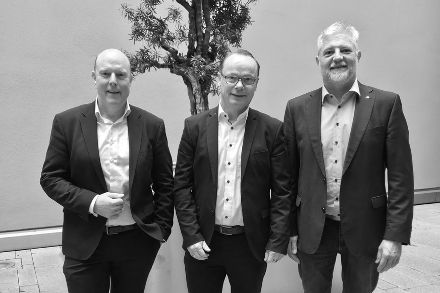 Von links: Frank Ernst, Geschäftsführer; Martin Alofs, Trox SE; Harald Luger, Walter Bösch GmbH & Co KG