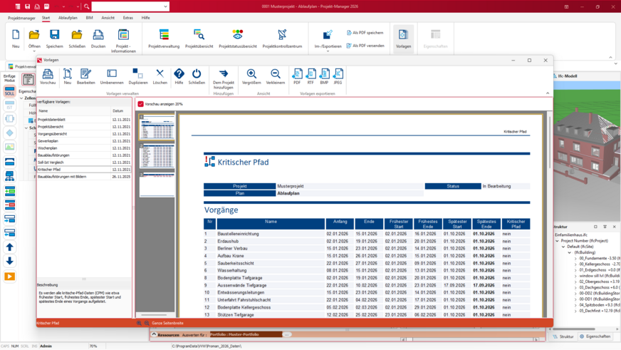 Bild 10 … oder wahlweise auch tabellarisch ausgegeben werden können.