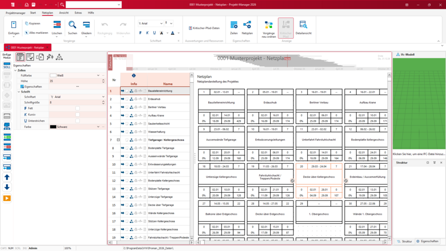 Bild 2 Die einzelnen Tätigkeiten und Abläufe werden meist in Form von Balkendiagrammen oder Netzplänen abgebildet.