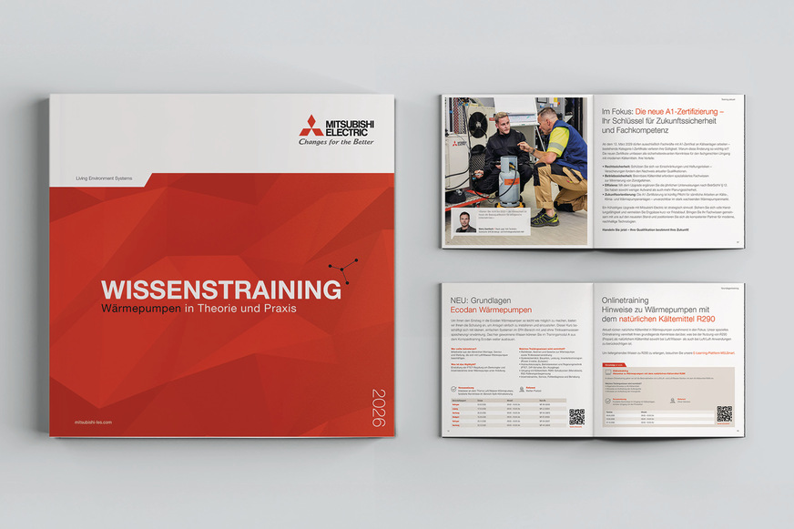 Übersichtlich und kompakt: Im neuen „Wissenstraining. Wärmepumpen in Theorie und Praxis“ findet jeder Interessent schnell die passende Schulung für sich. &nbsp;&nbsp;
