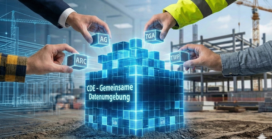 Bild 1 Ein Common Data Environment (CDE) dient als „Single Source of Truth“: Daten und Dokumente werden zentral gespeichert und gesteuert.