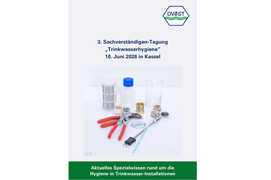 Der DVQST vermittelt aktuelles Wissen rund um die Hygiene in Trinkwasser-Installationen anlässlich der 3.&nbsp;Sachverständigen-Tagung Trinkwasserhygiene am 10.&nbsp;Juni&nbsp;2026 in Kassel.