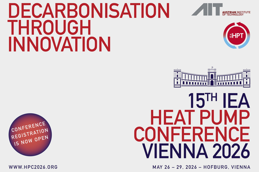 Unter dem Motto „Decarbonisation through Innovation“ bietet die 15. IEA Heat Pump Conference Expert:innen aus Forschung, Industrie, Finanzen und Politik eine internationale Plattform zum Austausch über die neuesten Entwicklungen und Anwendungen im Bereich der Wärmepumpentechnologien.