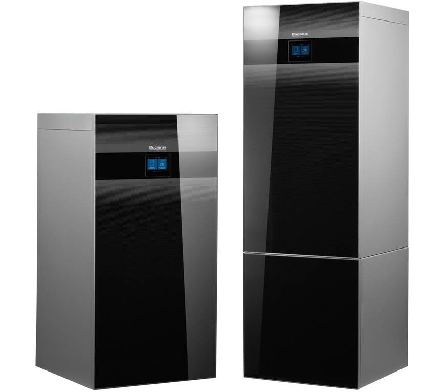 Buderus: Logatherm WSW186i und Tower-Ausführung Logatherm WSW186i(T) mit 180-l-Warmwasserspeicher.