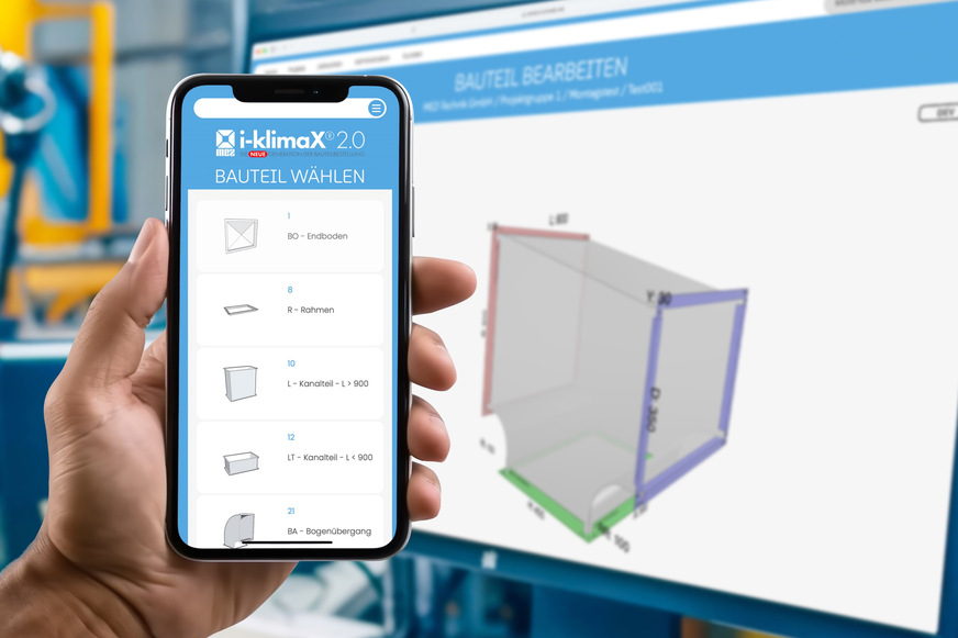 MEZ-Technik: MEZ i-klimaX 2.0 als mobile App und Webanwendung.