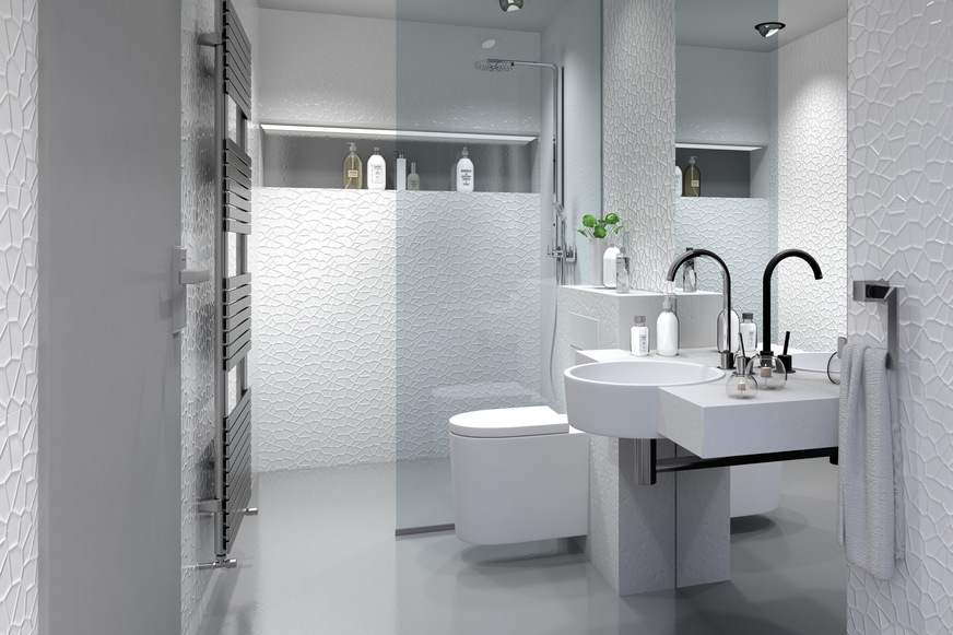 Barrierefreier Duschbereich.