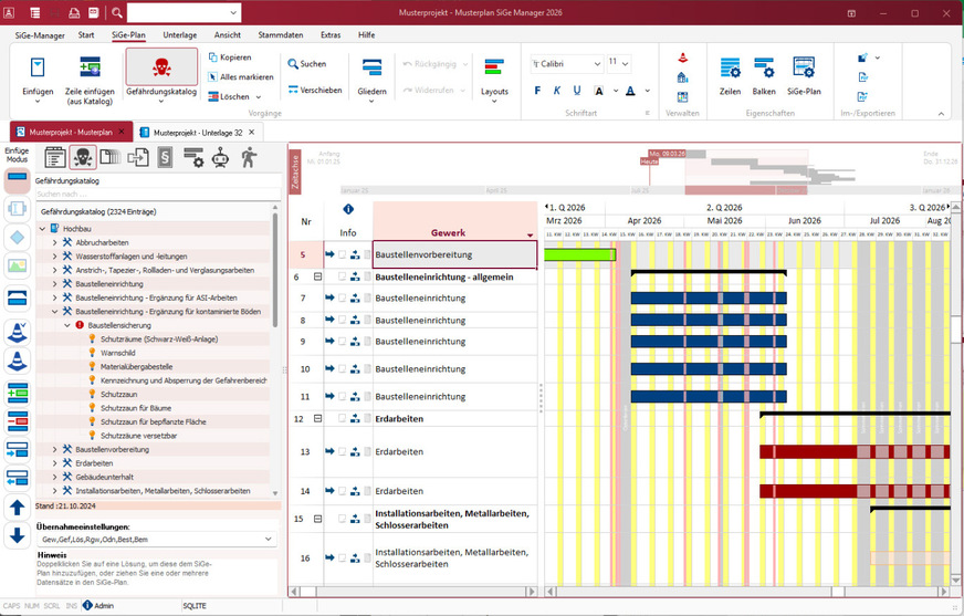 Weise Software: Der SiGe-Manager 2026 rationalisiert und vereinfacht mit neuen Funktionen die Erstellung von SiGe-Plänen, Vorankündigungen und anderen Unterlagen.