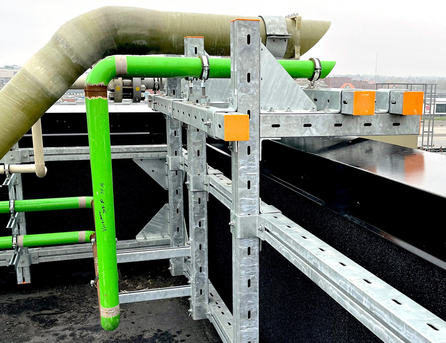 Bild 7 Stehende Lospunkt-Konstruktionen bei der Müpro-Referenz Meerwasser-Wärmepumpe Esbjerg.