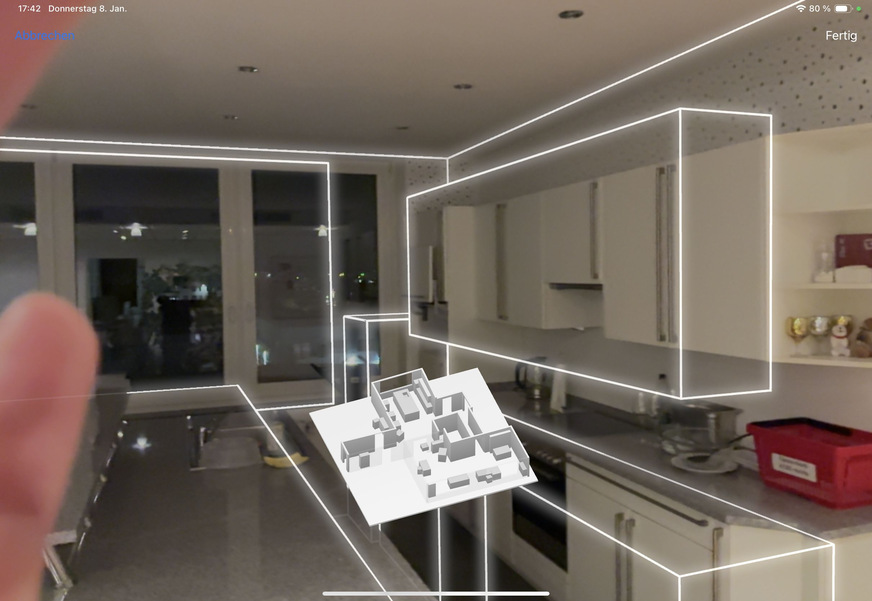 Bild 2 Mit der passenden Mobilhardware und App können inzwischen auch per LiDAR-Scan Räume und Etagen erfasst und daraus 3D-Modelle generiert werden.
