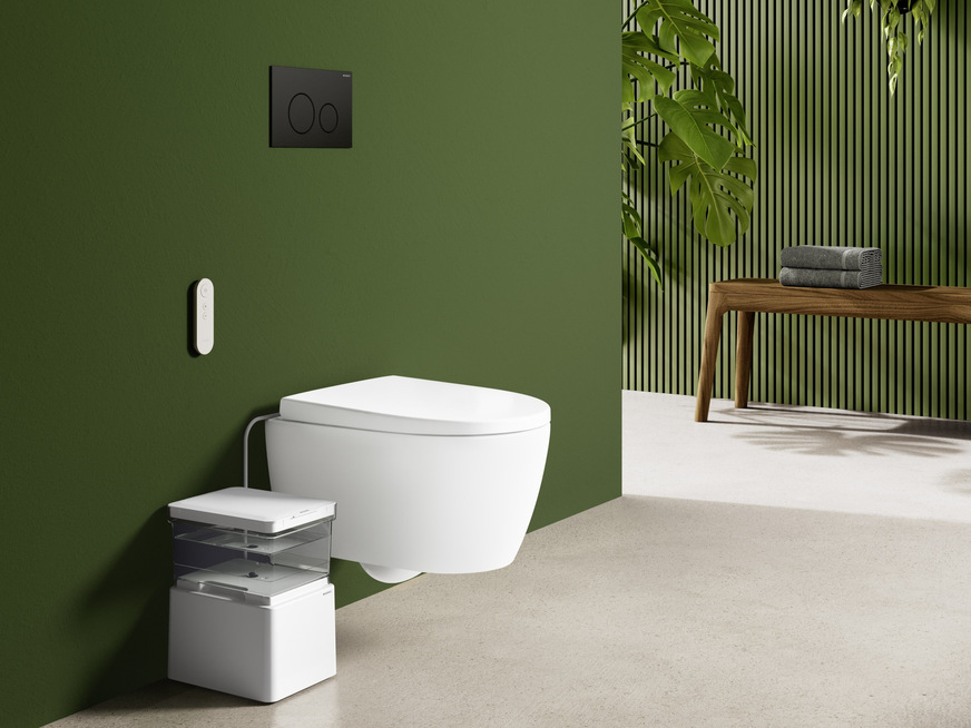 Die Installation des Geberit AquaClean Testsets ist auf jedem handelsüblichen WC möglich – und erfolgt durch den Kunden.