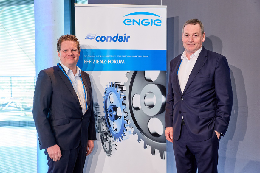 Gastgeber des Effizienz-Forums 2026 (v.l.): Philipp von Heimendahl, Condair, und Jochen Hornung, Engie Refrigeration.