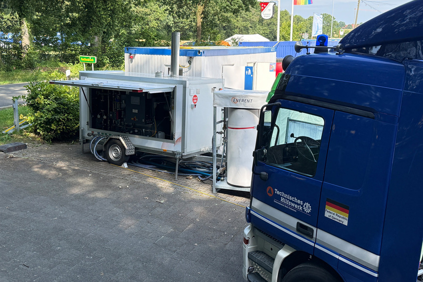 Mobile Heizzentrale mit 150 kW.