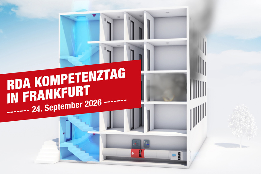 Der RDA-Kompetenztag 2026 vermittelt am 24. September in Frankfurt Fachwissen zu Druckbelüftungs- und Spüllüftungsanlagen. Ein Höhepunkt ist die Besichtigung eines Hochhauses mit installierter Anlagentechnik.