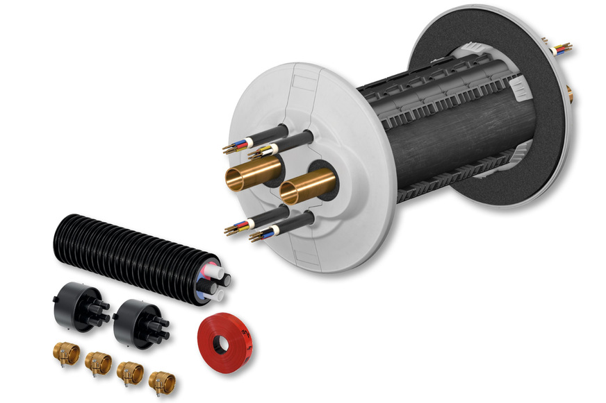 Cosmo: Wanddurchführung ThermoPort und Anschlusspaket HP FlowSet.