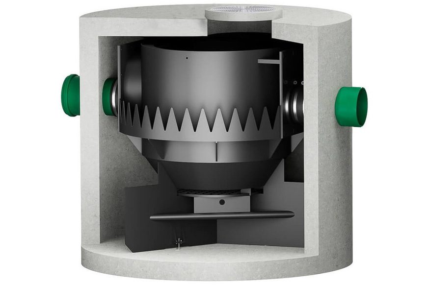 Graf: Hydrodynamischen Abscheider EcoProtect.
