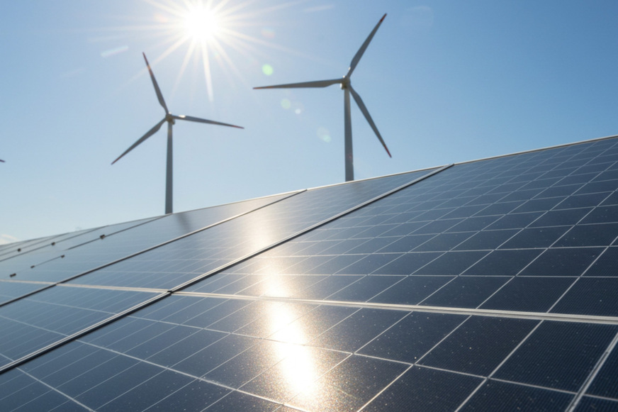Bild 1 Weil Photovoltaik- und Windkraft-Anlagen Gleichstrom liefern, liegt es nahe, diesen ohne Umwege direkt im DC-System zu nutzen, beispielsweise in Industriehallen, Logistikzentren, Data-Centern oder in dezentralen Anwendungen, beispielsweise großen überdachten Parkflächen.