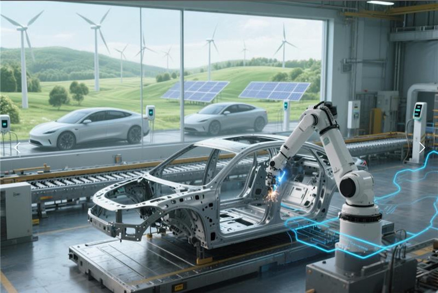 Bild 2 In einem DC-Grid vernetzt, werden energieintensive Anwendungen wie Robotik, Fördertechnik und Beleuchtung effizient und bedarfsgerecht versorgt. Das stabilisiert Fertigungsabläufe und reduziert Betriebskosten.