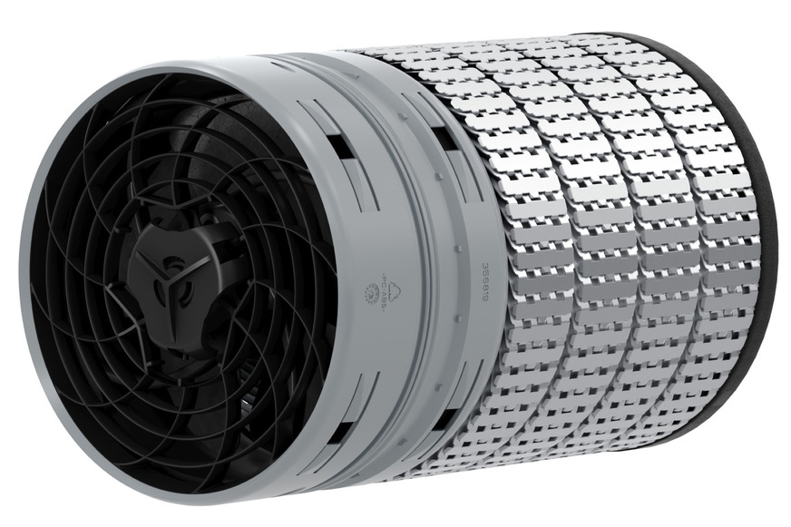 tecalor: Beim dezentralen Lüftungsgerät TL 200-100 topline kann der Aluminium-Wärmeübertrager flexibel mit bis zu sechs Einheiten konfiguriert werden.