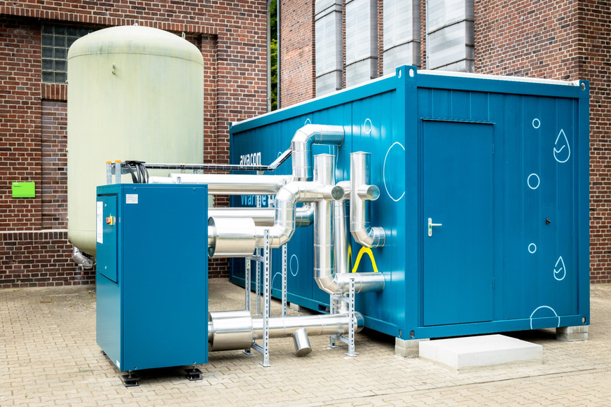 Bild 1 Hochtemperatur-Wärmepumpe T70-DC von Teon im Pilotprojekt Wasserwerk Lüneburg.
