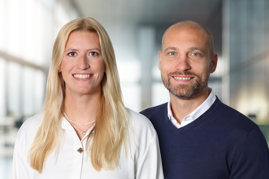 Das Team der Niederlassung Frankfurt von links: Tanita Schlemelch (Niederlassungsleitung) und Timo Lofink (Außendienst).