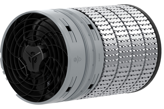 tecalor: Beim dezentralen Lüftungsgerät TL 200-100 topline kann der Aluminium-Wärmeübertrager flexibel mit bis zu sechs Einheiten konfiguriert werden.
