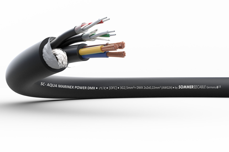 Sommer cable: SC-Aqua Marinex Power DMX.