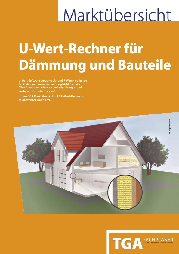 TGA+EMarktübersicht UWertRechner für Dämmung und Bauteile
