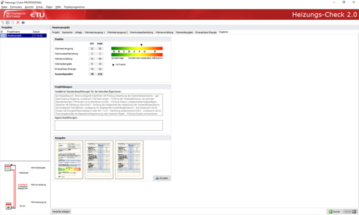 Der Heizungs-Check 2.0 bilanziert den Energieverbrauch, beurteilt die Nutzung erneuerbarer Energien und gibt Sanierungsempfehlungen. - © Hottgenroth Software AG