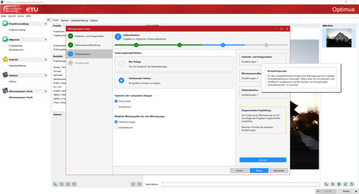 Der Wärmepumpen-Check von Optimus ermöglicht eine schnelle Analyse und Bewertung der Anlagen-Situation und einer potenziellen Wärmepumpen-Nutzung - © Hottgenroth Software AG