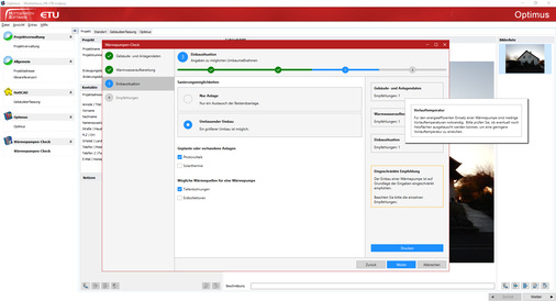 Der Wärmepumpen-Check von Optimus ermöglicht eine schnelle Analyse und Bewertung der Anlagen-Situation und einer potenziellen Wärmepumpen-Nutzung