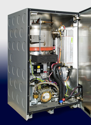 Nach den Feldtests von MVV Energie, Mannheim, können in einem Einfamilienhaus zwischen 25 und 50 % des Strombedarfs durch ein Whispergen-Gerät gedeckt werden.