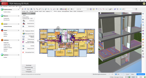 Gerne! Hier ist ein präziser, themenrelevanter Alt-Text für das beschriebene Bild, angepasst an die Zielgruppe und den Kontext von tga-fachplaner.de: Optimierter Alt-Text: „Screenshot einer TGA-Planungssoftware mit Gebäudegrundriss, Heizungs- und Rohrleitungsführung sowie dreidimensionaler Gebäudeschnittansicht zur digitalen Planung und Koordination von gebäudetechnischen Systemen.“ Optional lässt sich je nach Artikelfokus noch folgender Zusatz integrieren: „Das Bild zeigt die Integration von BIM-Daten für effiziente Planung der Haustechnik in Neubauprojekten.“.