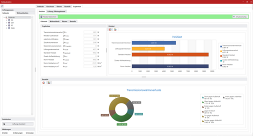 Detaillierte Heizlastberechnung als Teil des „ETU-Planer Basic“