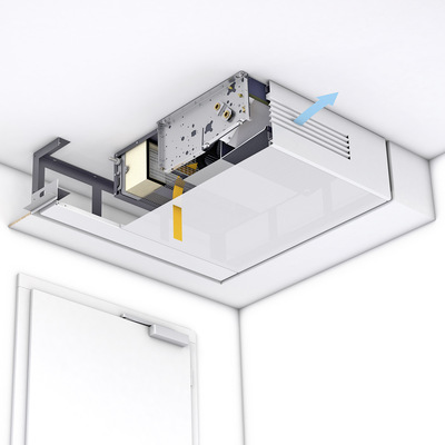 Kampmann: Fan Coil Venkon im Regelbetrieb ohne HEPA-Filterung.