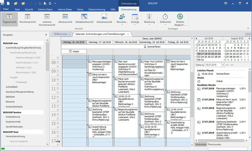 Bild 8 Eine in BMSP oder ERP-Programme eingebundene Zeiterfassung interagiert mit der Termin- und Ressourcenplanung oder Honorarabrechnung und rationalisiert dadurch Prozesse. - © Bauer Software
