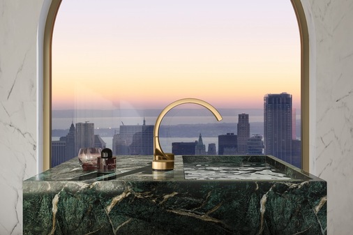 Dornbracht: CYO-Dreilocharmatur Messing/Messing gebürstet.