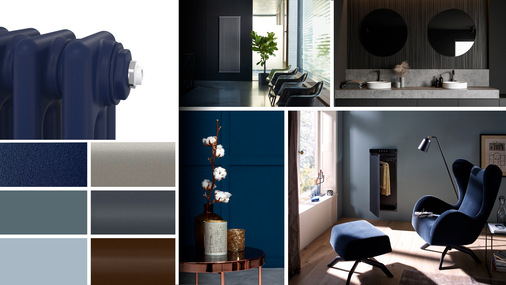 Die elegante, in dunklen Farbtönen gehaltene Farbwelt „The mystical home – Das mystische Heim“ steht mit dunklen und metallischen Einflüssen für persönliche Rituale und Wellness.