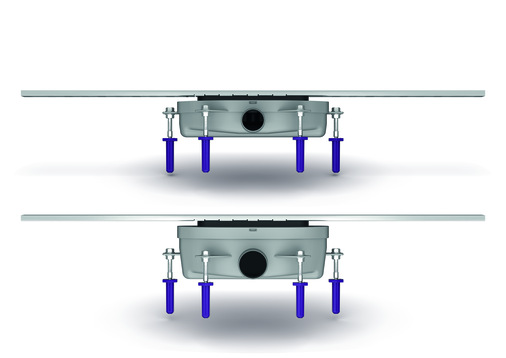 Kessel: Linearis Infinity 60 (0ben) hat eine Einbauhöhe von nur 60 mm und ist damit laut Anbieter die flachste Duschrinne am Markt. - © Kessel
