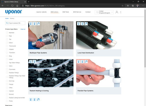 Uponor: BIM-Plattform bim.uponor.com - © Uponor
