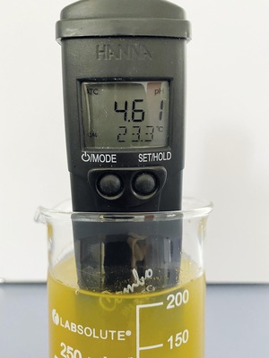 Bild 5 Anlagenwässer, die durch eingebrachte Reste von Frostschutzmitteln verunreinigt sind, zeigen einen auffallend niedrigen pH-Wert. Grund dafür sind organische Säuren, die als Abbauprodukt aus Glykolen entstehen.