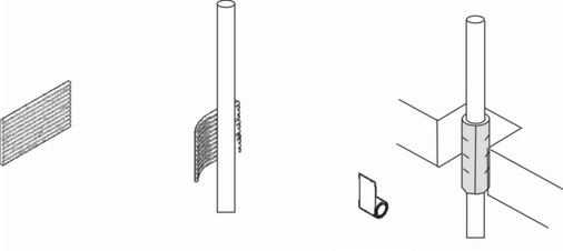 UBA Tec: Installation der Rohrummantelung UBA-Flex auf einem geraden Rohr.